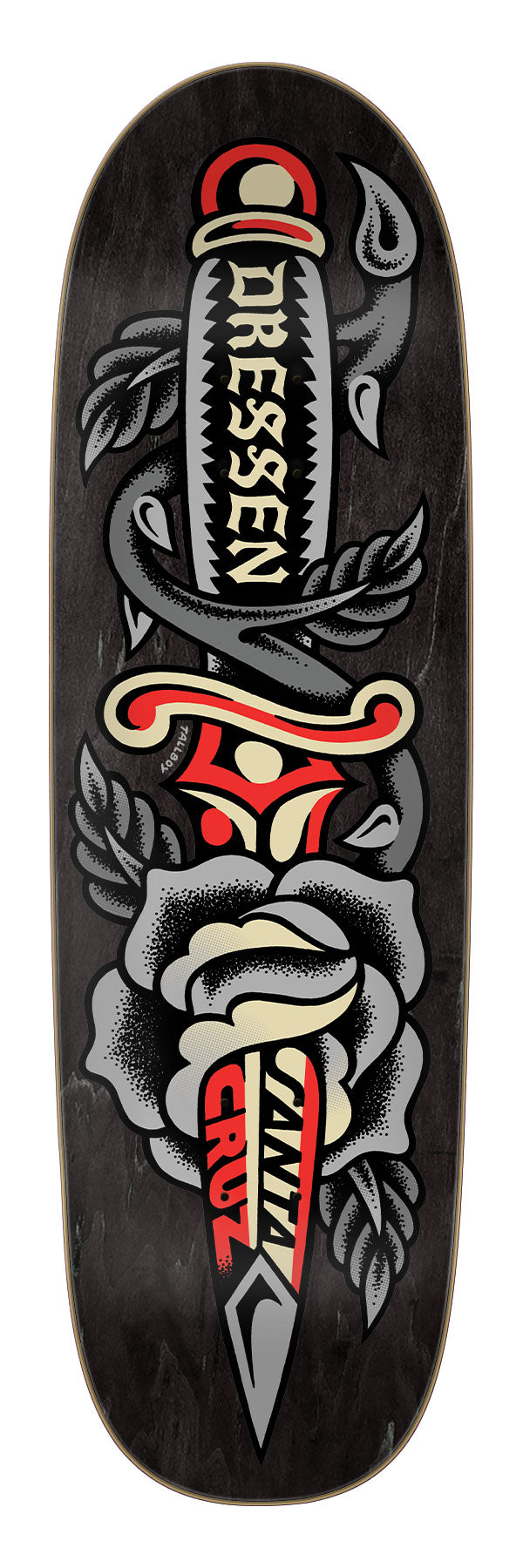 Eric Dressen Rose Dagger 9.25-Inch Shaped Skateboard Deck
