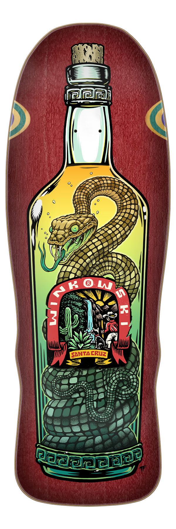 Winkowski Agave Snake 10.35-Inch Shaped Skateboard Deck - Image 3