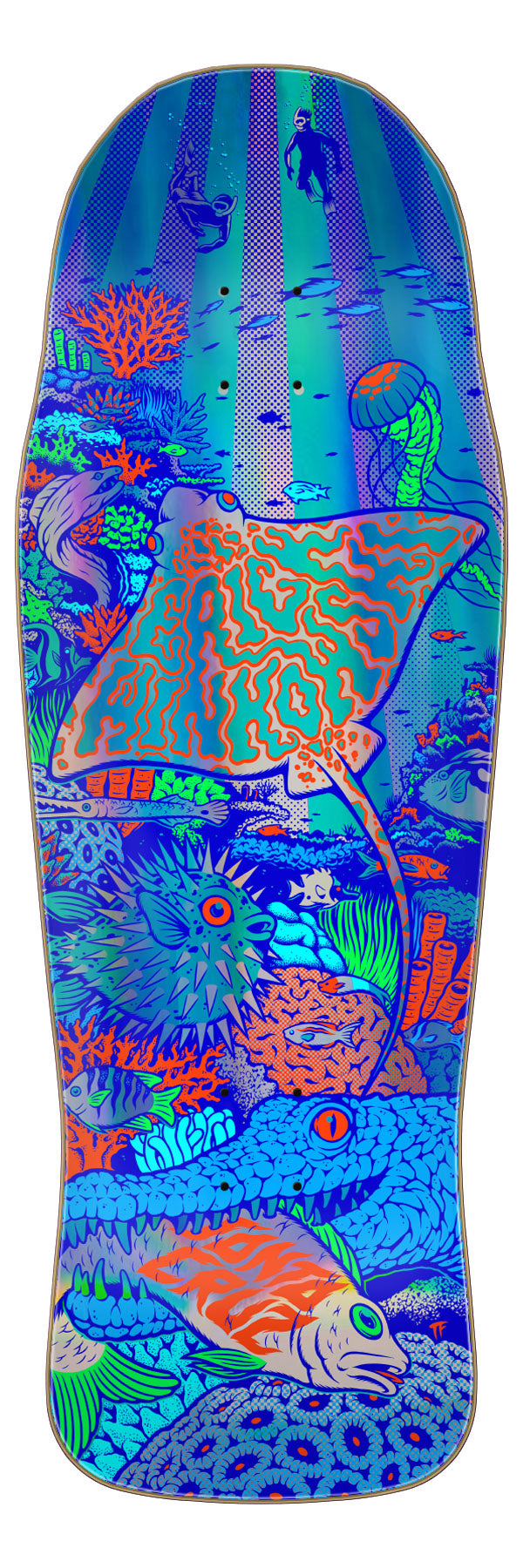 Winkowski Aquatic Prismatic 10.34-Inch Shaped Skateboard Deck - Image 3